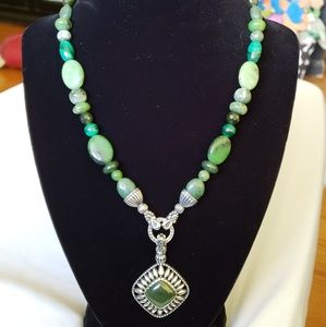 Carolyn Pollack Gemstone Necklace Pendant Set